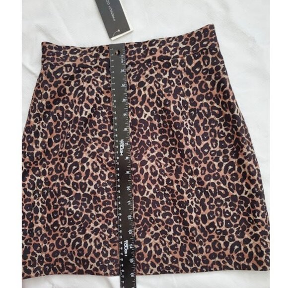 NWT French Connection Leopard Print Mini Skirt 90s/Y2K Revival Rocker Chic Sz 0 - Picture 7 of 9
